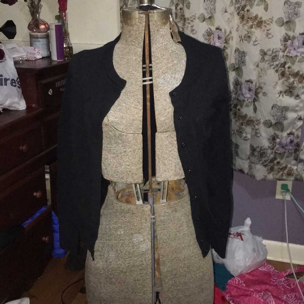 black button cardigan